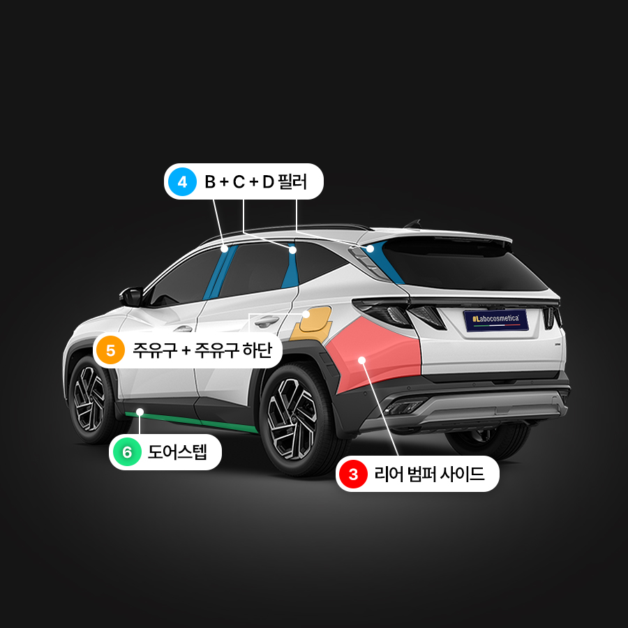 라보코스메티카 현대 투싼 NX4 FL 일반 N라인 부분PPF PPF필름 헤드라이트 앞범퍼 - 상세 이미지 3