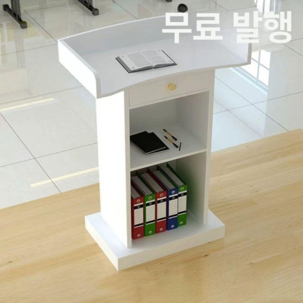 고품격 강의 테이블 접수대 발표대 강대상 리셉션 회의 책상 와일드 오크 60x42x120 - 상세 이미지 2