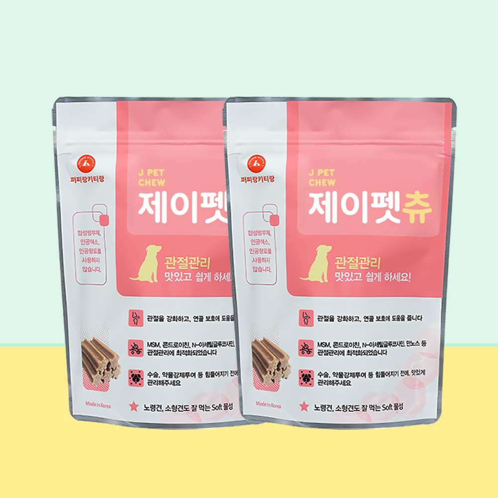 조인트펫츄 강아지 관절 영양제 글루코사민 콘드로이친 치석제거 MSM 36개입, 2개
