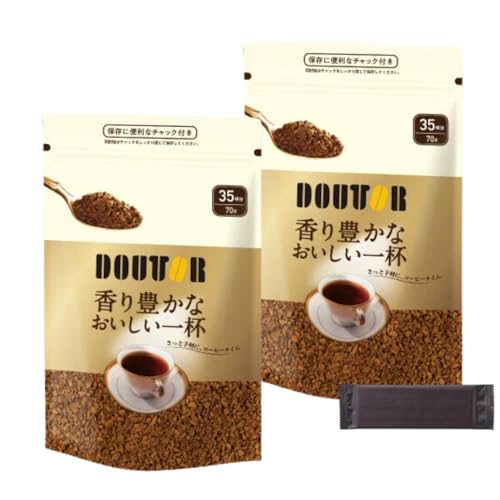 도토루커피 인스턴트 커피 향기로운 맛있는한잔 리필 70g X 2개 물티슈 포함