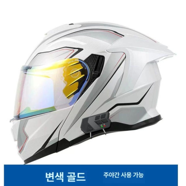 프리미엄 빅사이즈 헬멧 오토바이헬멧 경량헬멧 바이크헬멧 반모헬멧 스쿠터 바이저 대두 특대 헬맷 무광블랙블루투스 M - 상세 이미지 5