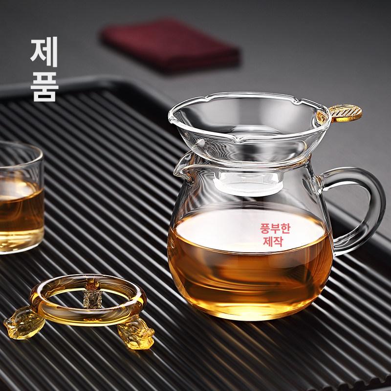 차 거름망 티 스트레이너 보이차 홍차 스텐차망 인퓨저 옐로우리프 필터+스몰 드래곤 코스터 - 상세 이미지 2