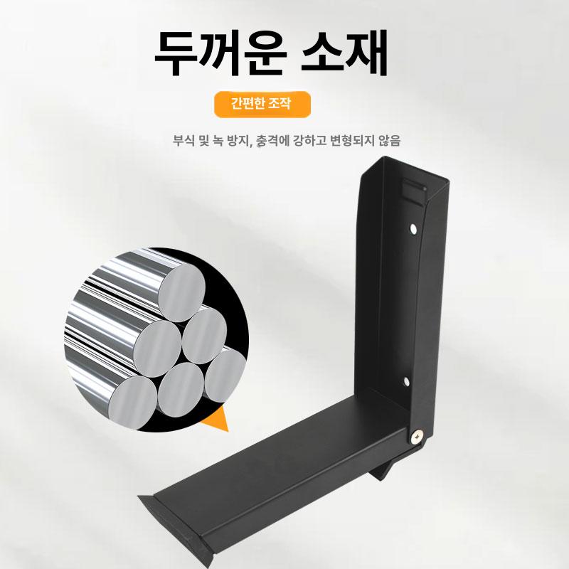 무타공 도어스토퍼 문닫힘방지 장치 자석 말굽 현관 스테인리스스틸 접이식 문지지대 헤어라인 - 상세 이미지 4