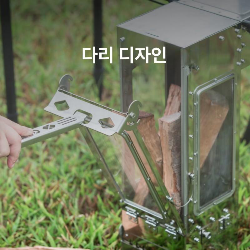 장작 난로 화목 캠핑 소형 캠핑용 옛날 무쇠 펠렛 난방 기린 버너 미니 캐빈 사이드 테이블 1개 - 상세 이미지 4
