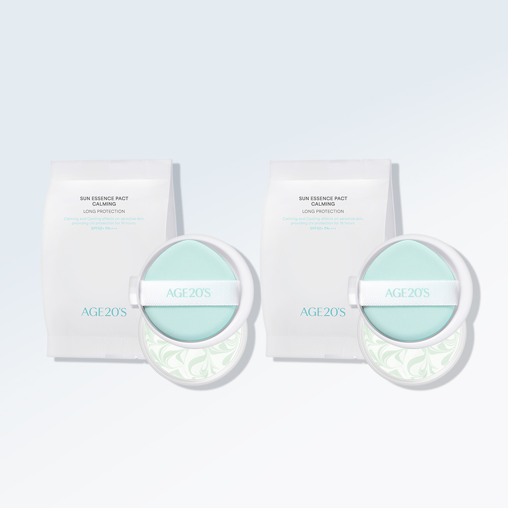 에이지투웨니스 카밍 롱프로텍션 무기자차 선팩트 12.5g 리필2입 (SPF50+ PA++++) 선크림 비건인증 제품 이미지