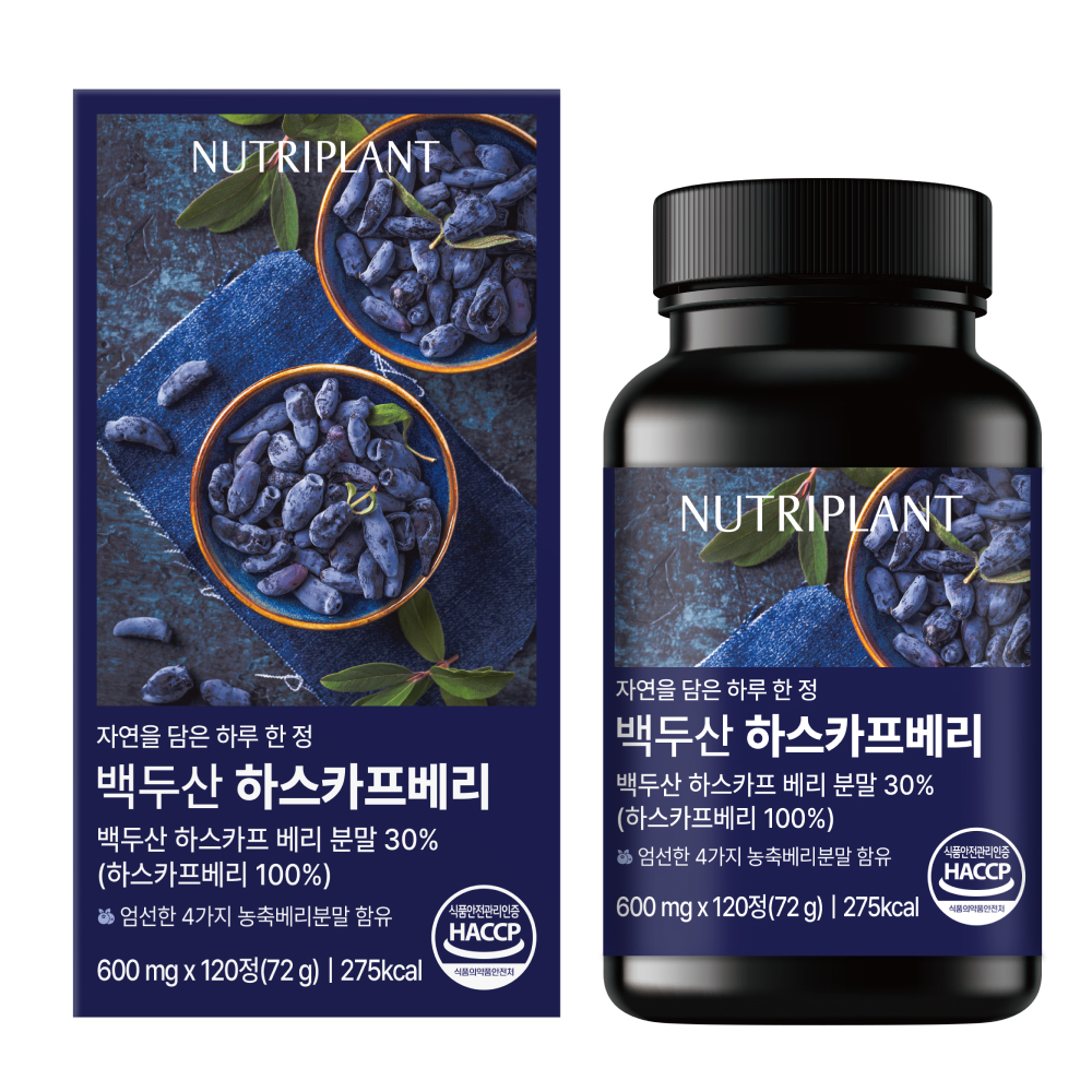 뉴트리플랜트 백두산 하스카프베리 식약처 HACCP 인증 120정, 3개 - 상세 이미지 2