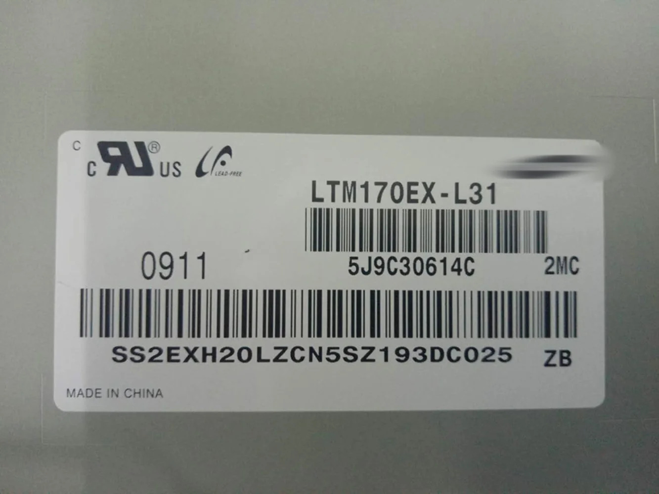 LTM170EX-L31 LCD 디스플레이 화면