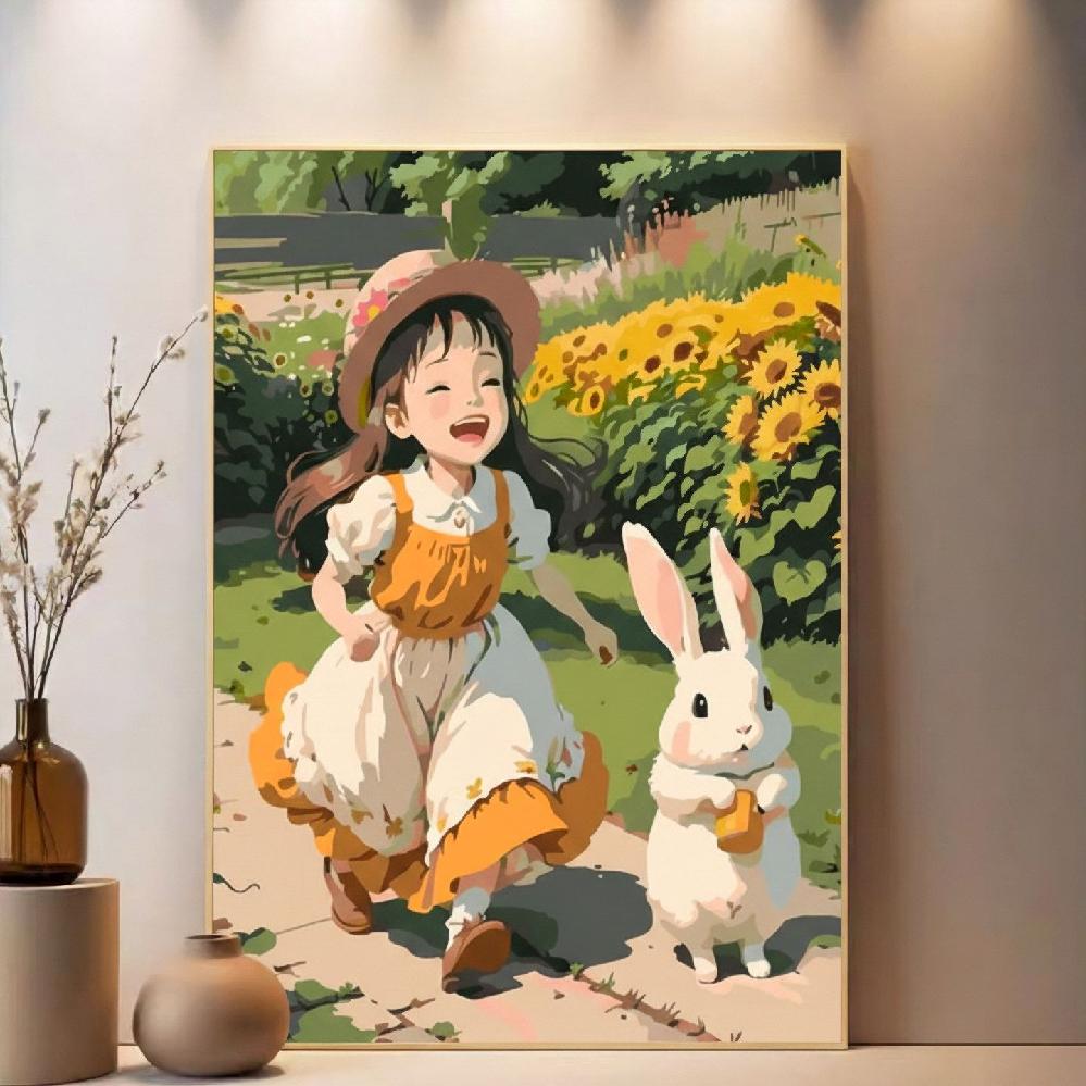 보석십자수 액자형 해바라기 꽃밭 일출 해 풍경 큐빅붙이기 액자 - 상세 이미지 4
