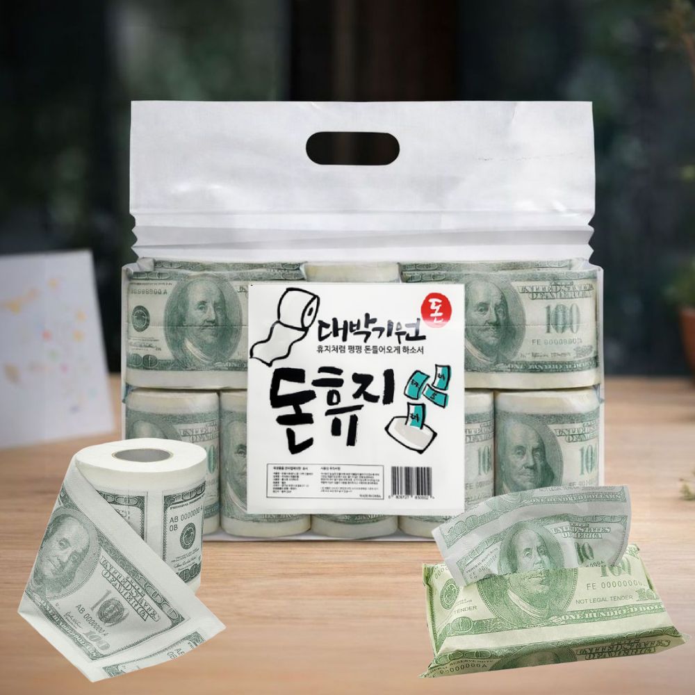 집들이휴지세트 백달러휴지 100달러 티슈 화장지 - 상품 이미지