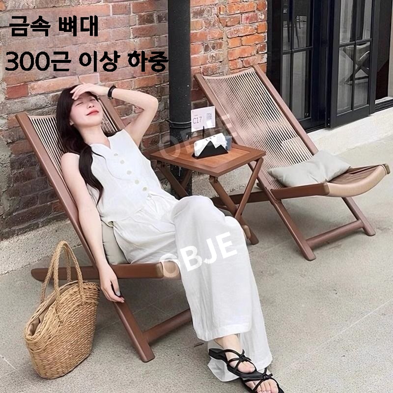 침대형 썬베드 접이식 수영장 야외용 리클라이너 테라스 비치 선베드 - 상세 이미지 5