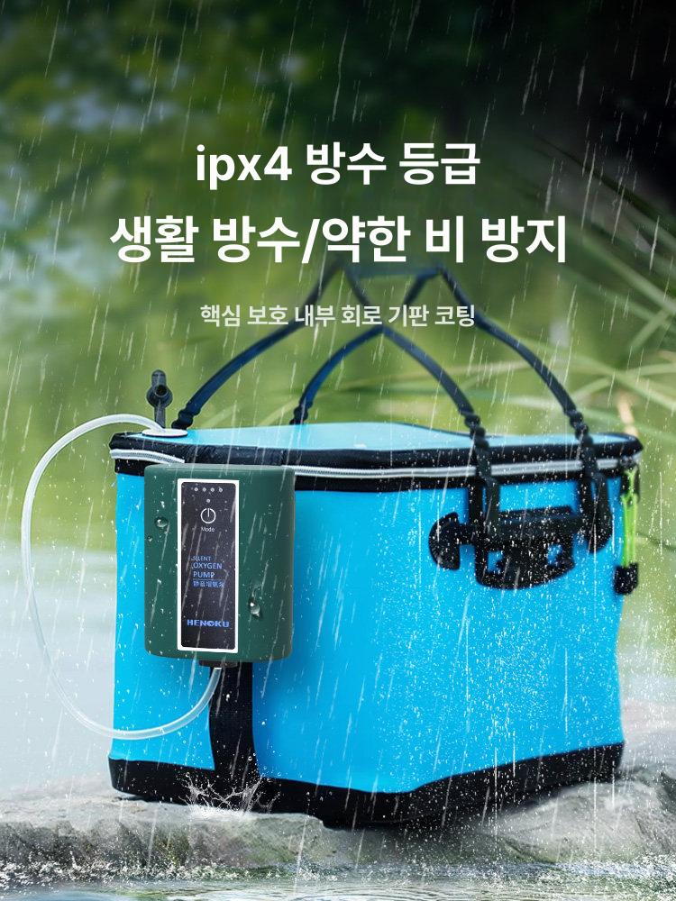 갯바위 양수기 휴대용 낚시터 급수기 세척용 물펌프 튜브 그린 - 상세 이미지 3
