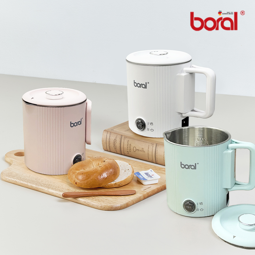 보랄 트래블 스텐 멀티 전기포트 여행용 캠핑용 해외여행 듀얼전압 110V 220V SUS304 BR-W330GF - 상세 이미지 2