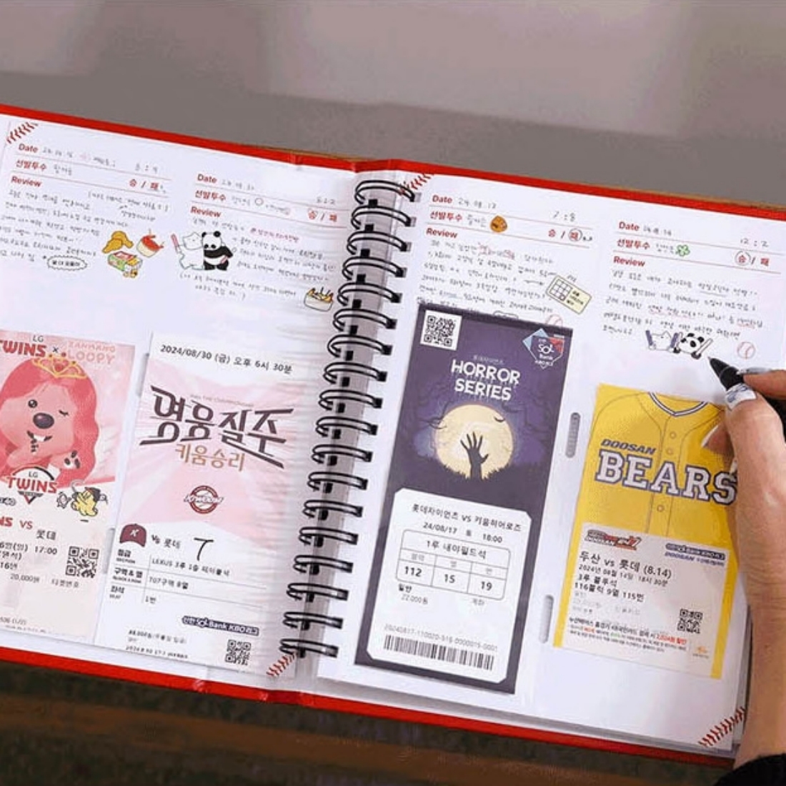 야구티켓북 티켓보관 앨범 스크랩북 스포츠 입장권 홀더 콜렉터북 수집 바인더 이미지 6