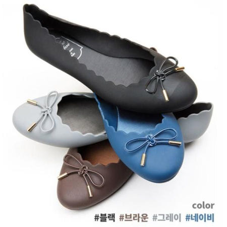 PVC젤리슈즈 나인어클락 튜즈데이슈즈 젤리슈즈 플랫슈즈