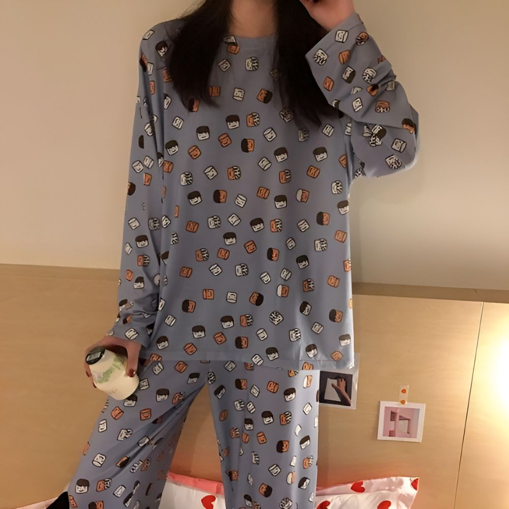 여성잠옷 여성긴팔잠옷 홈웨어 간절기파자마 19종 이미지 7