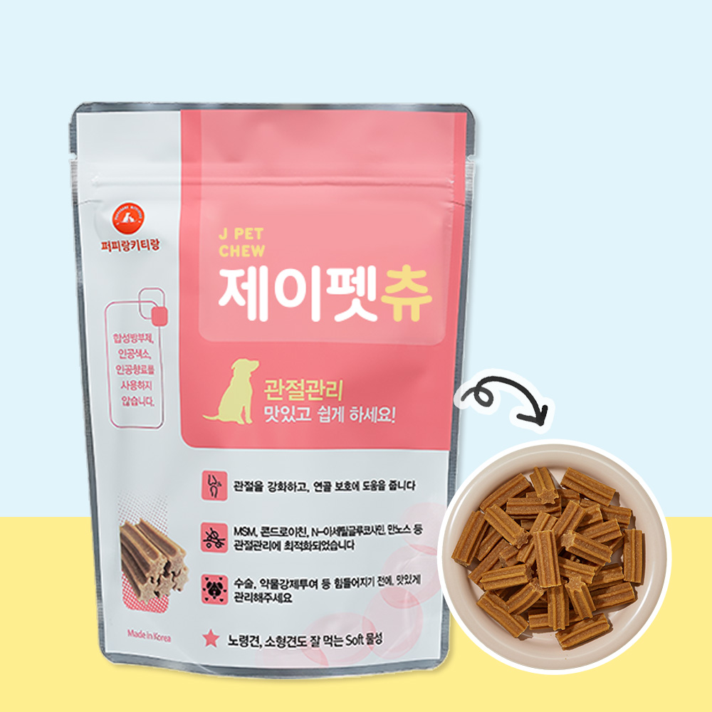 조인트펫츄 강아지 관절 영양제 글루코사민 콘드로이친 치석제거 MSM 36개입, 1개