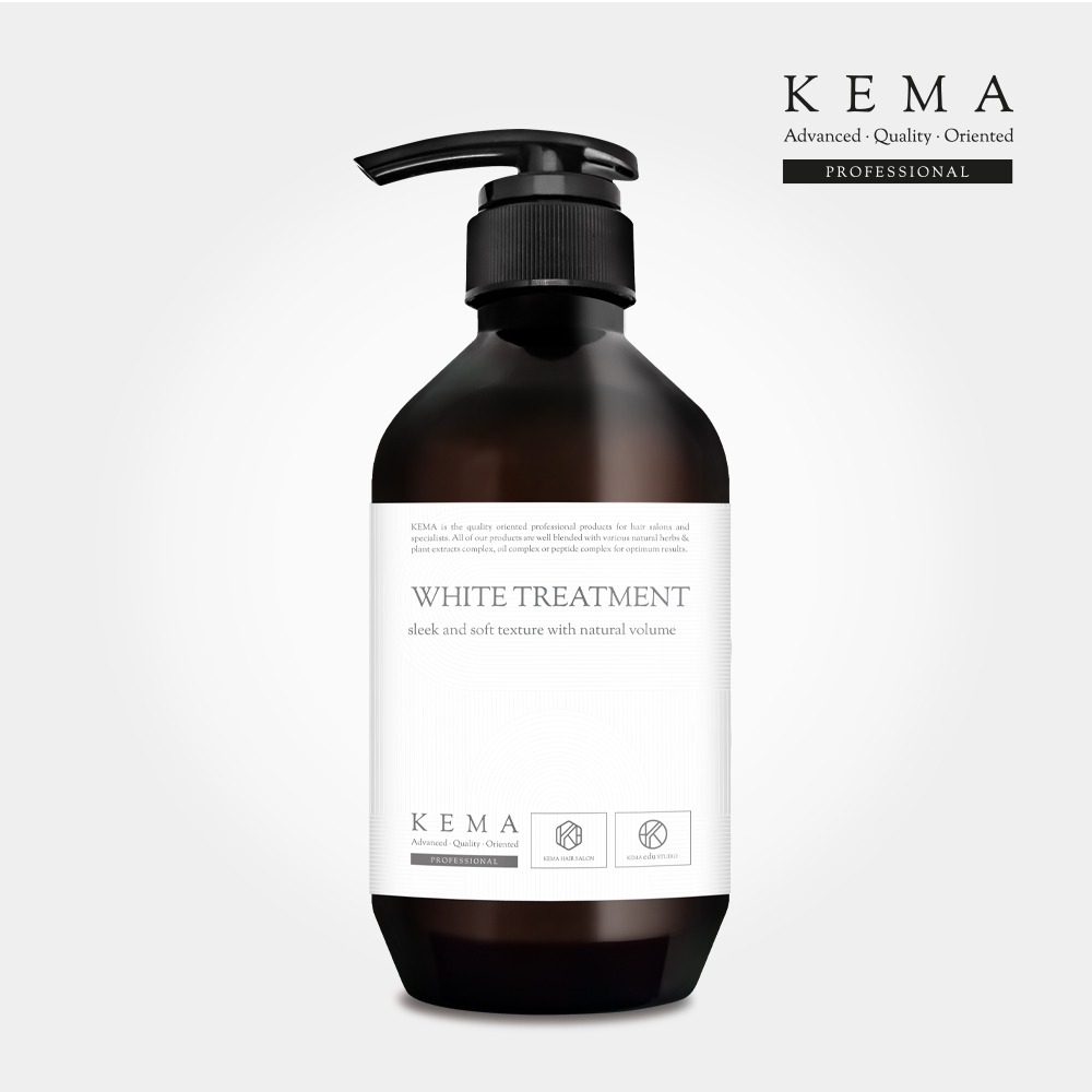케마 화이트 트리트먼트 500ml (펌 염색 탈색 손상모 케어 단백질트리트먼트) - 상품 이미지