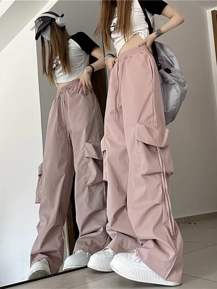 여성 카고바지 줌바복 팬츠 힙합 루즈핏 단체복 바지 블랙 S - 상세 이미지 2