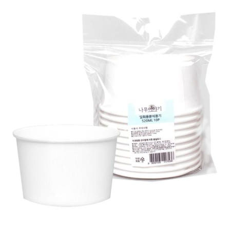 종이그릇 나무이야기 일회용 종이 분식용기 육개장 520ml 10P