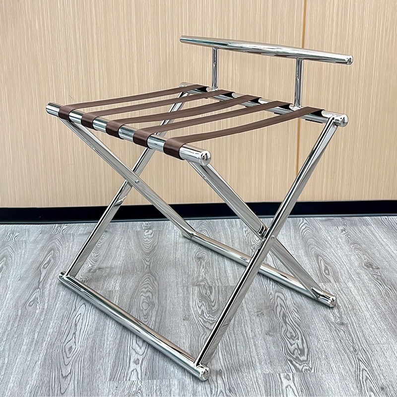 캐리어 거치대 호텔 접이식 수하물 보관 선반 랙 공간 활용 수화물 전용 러기지 5819 검정 페인트 600x470x640mm - 상품 이미지