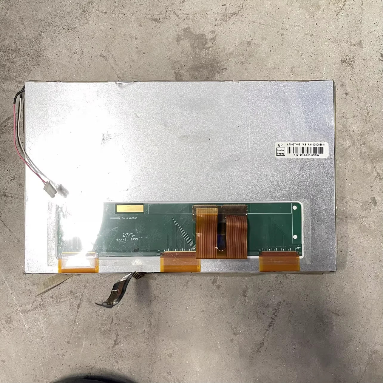 AT102TN03 V.8 LCD 디스플레이 화면