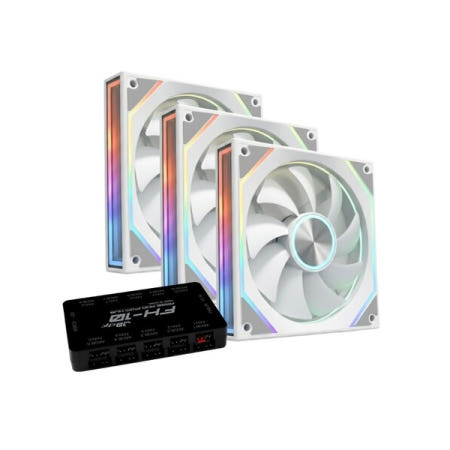 JBCNC X120 PRO 인피니티 ARGB PWM (컨트롤러/3팩, 화이트)