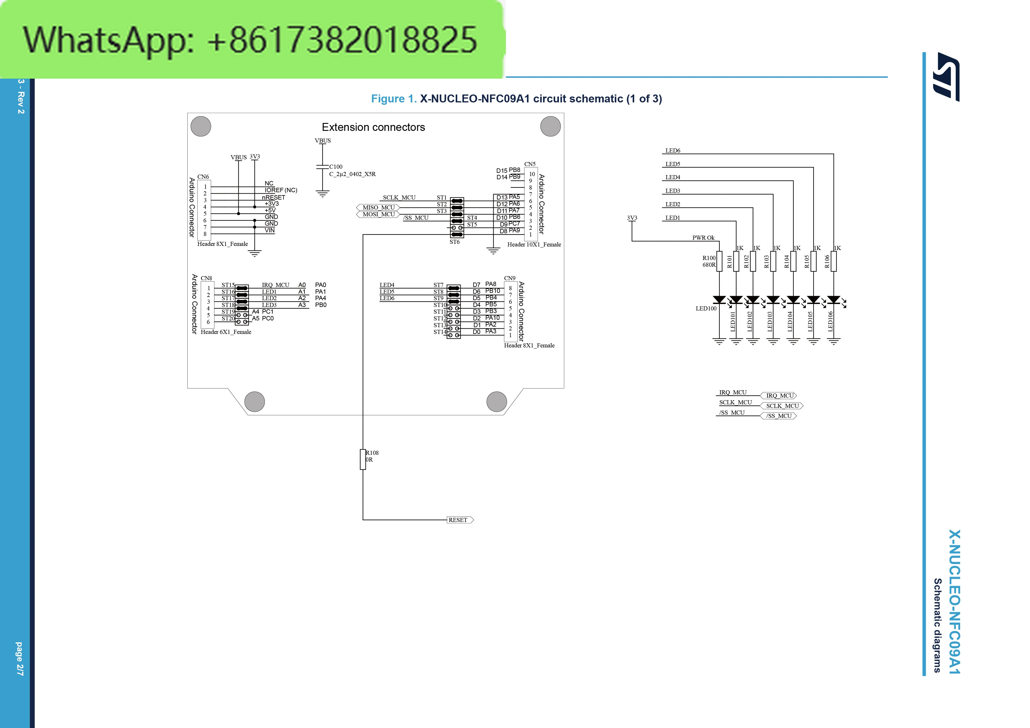 X-NUCLEO-NFC09A1 NFC 카드 확장보드 STM25R100 기반 STM32 Nucleos