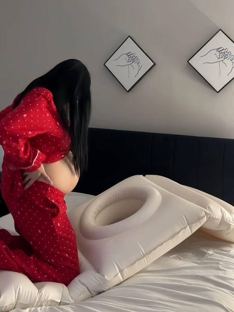 임산부 바디필로우 압력 필로우 분리형 다기능 좌골 넓은 베이지 - 상품 이미지