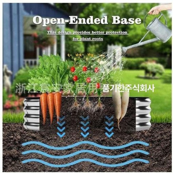 프리미엄 옥상 텃밭 화단 틀밭 대형 직사각 타원형 아연도금 상추 두께 0.4mm 120x60x30 - 상세 이미지 3