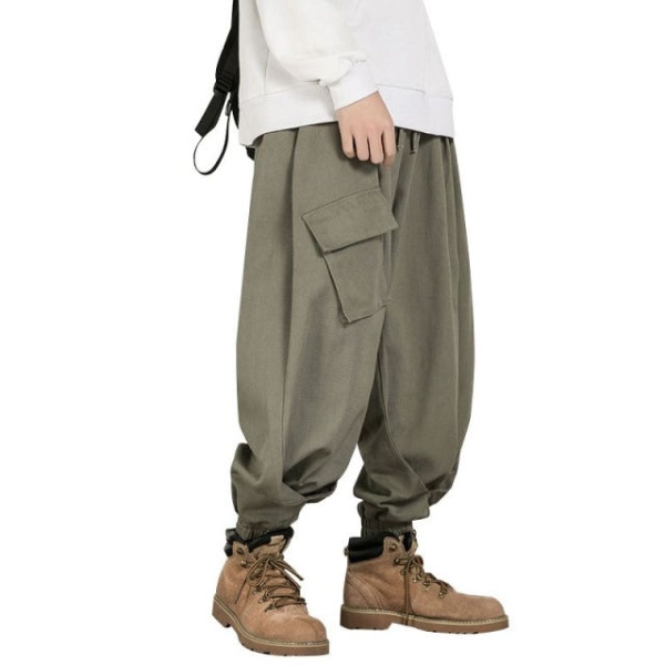 프리미엄 벌룬 플리스 본딩 남성 두꺼운 작업바지 조거 팬츠 블랙 M 50~62.5kg - 상세 이미지 5