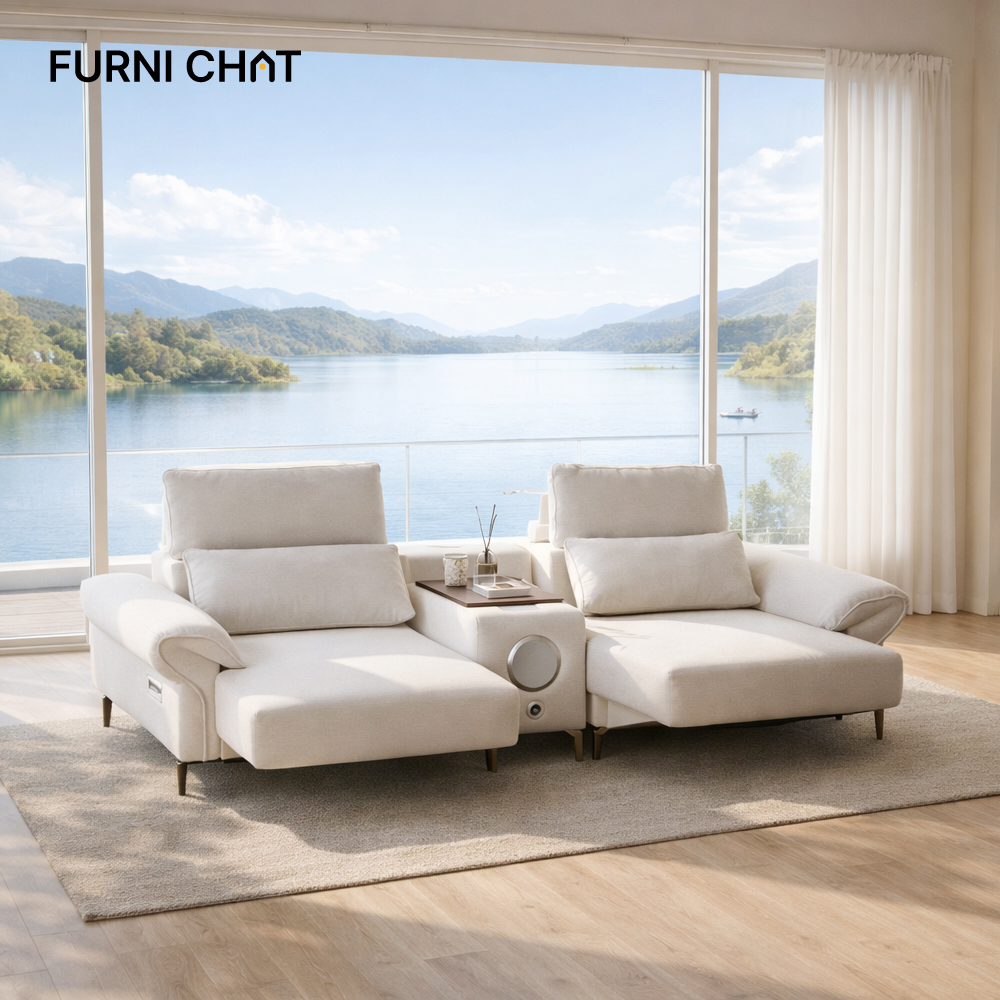 퍼니챗 몬스터 3인용 이지클린 패브릭 무빙소파 슬라이드 모션소파