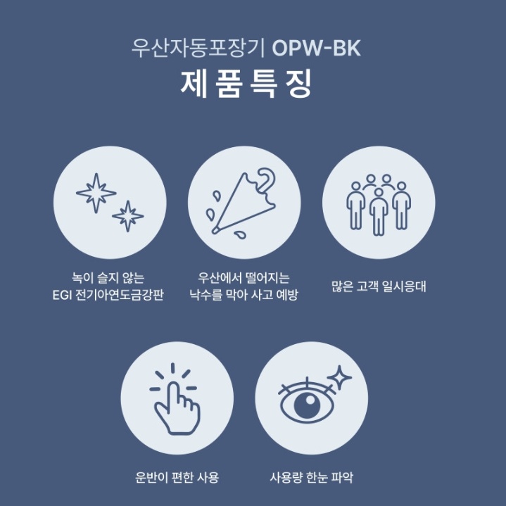 휴지통부착형 우산비닐포장기 1구 병원입구 자동우산포장기 - 상세 이미지 4