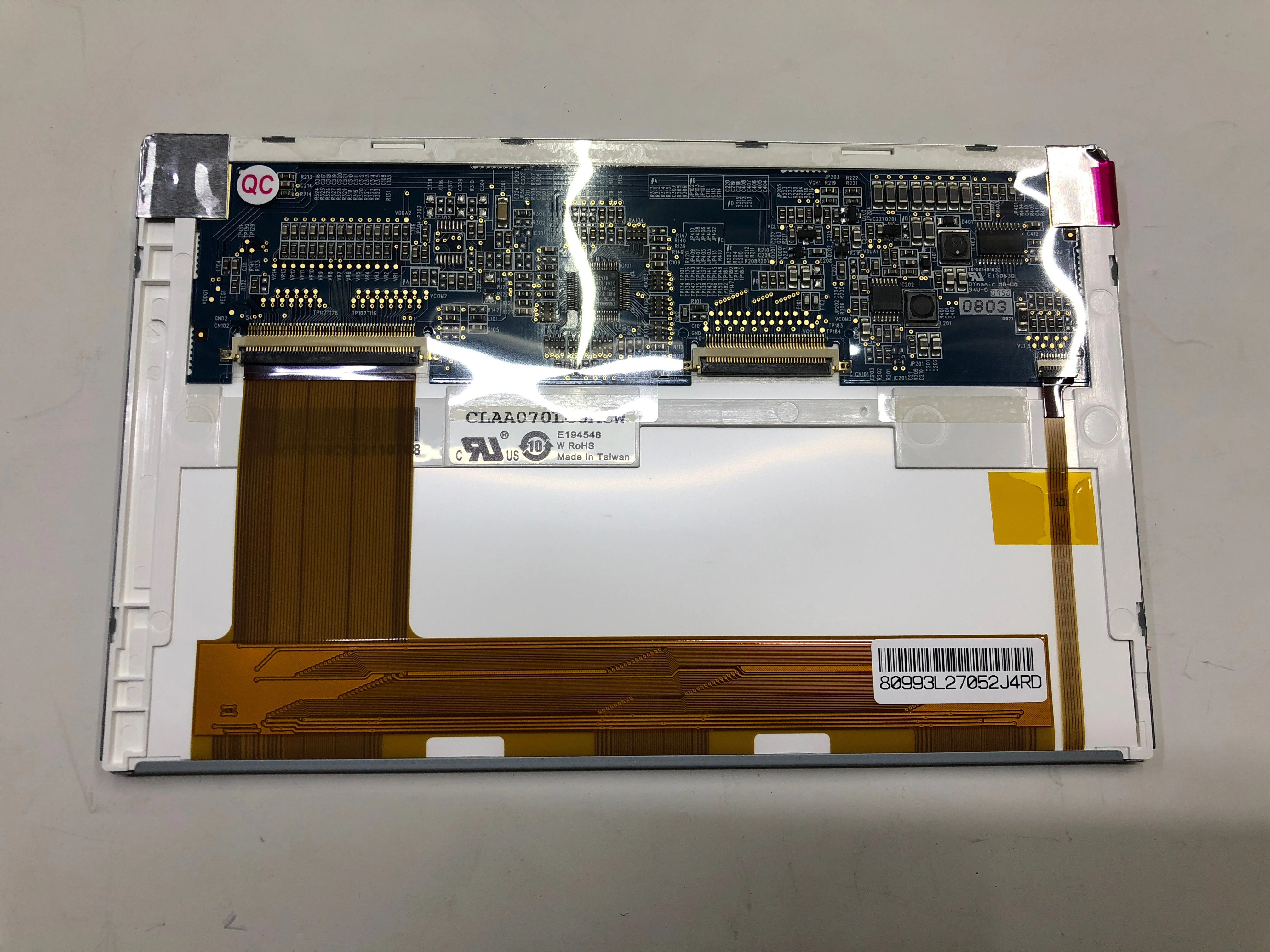 CLAA070LC0 오리지널 7.0 인치 TFT LCD 스크린 디스플레이 800x480 40 핀