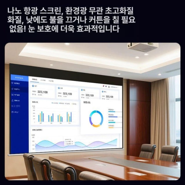 프리미엄 전동 빔스크린 대형 노출형 매립형 다바라 빔프로젝터 130인치 4 3 2.79m 화이트 플라스틱 - 상세 이미지 2