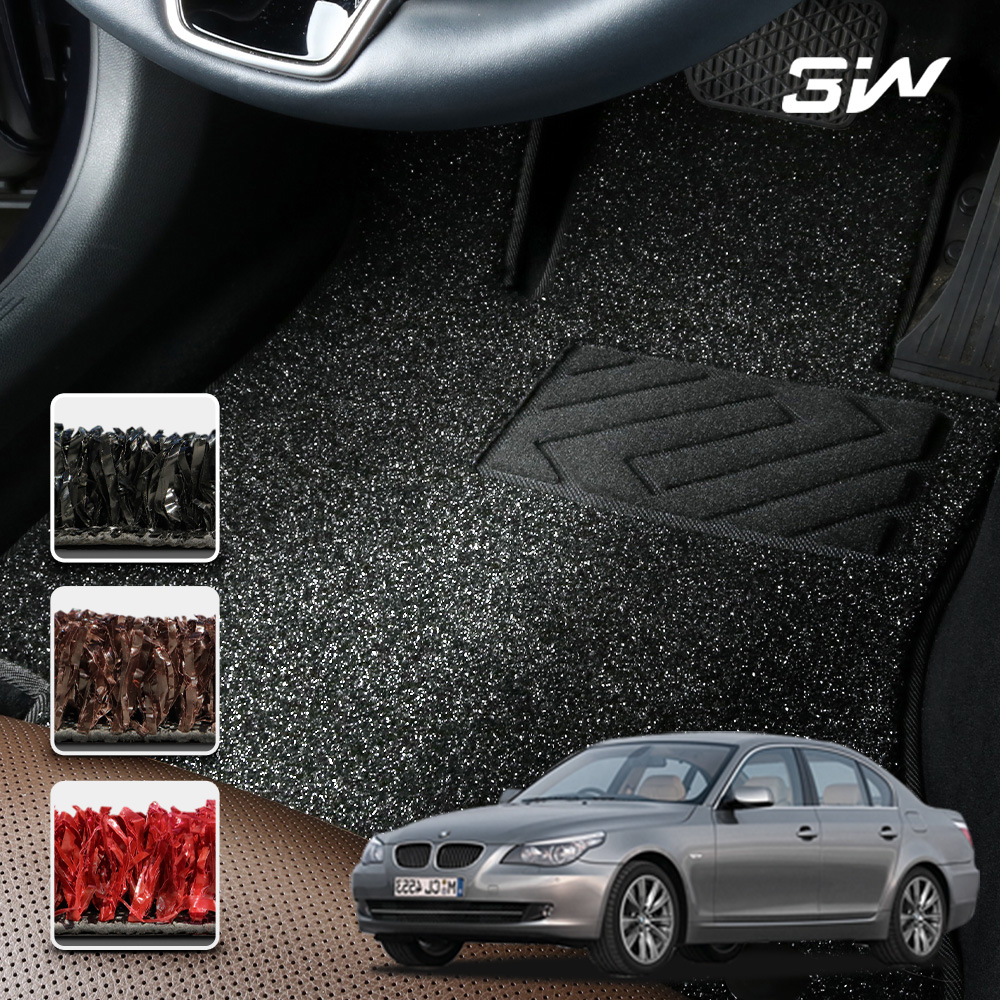 3W 에코라이너 BMW 5시리즈 E60 E61 신소재 POE 매트 잔디 바닥 카매트 - 상품 이미지