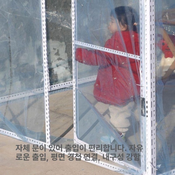 프리미엄 투명 텐트 캐노피 방수 그늘막 간이 몽골 거치형 블랙 프레임 1.8mx1.2mx1.9m - 상세 이미지 2
