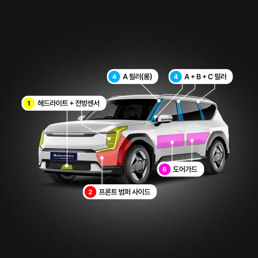라보코스메티카 기아 EV9 부분PPF PPF필름 헤드라이트 앞범퍼 뒷범퍼 트렁크 - 상세 이미지 2