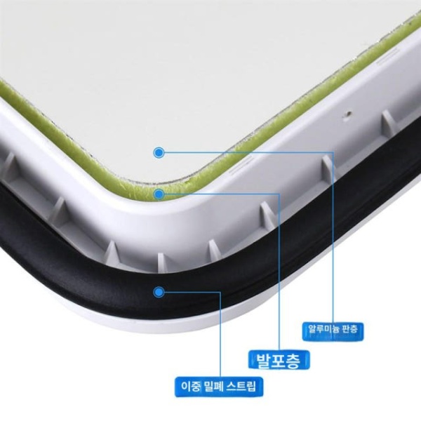 프리미엄 카라반 짐칸문 수납고 서비스도어 여닫이 짐칸 스몰 화이트 - 상세 이미지 3