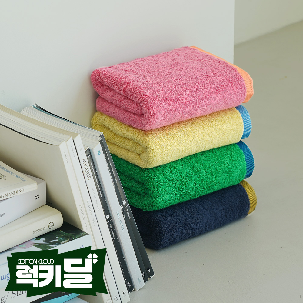 [럭키딜 20% 쿠폰] 코튼클라우드 고중량 200g 40수 레이어 프라임 호텔수건 선물 5장 세트 제품 이미지