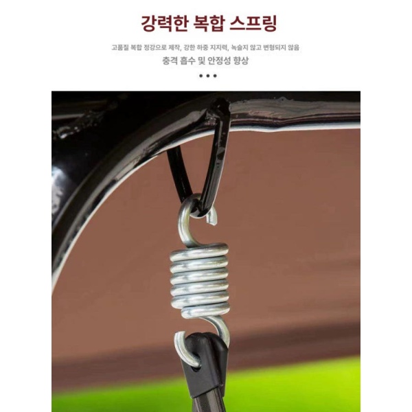 프리미엄 야외 그네의자 정원용 흔들벤치체어 테라스 실내 벤치 뉴 2세대 그네+쿠션+라탄 2인용 A - 상세 이미지 2
