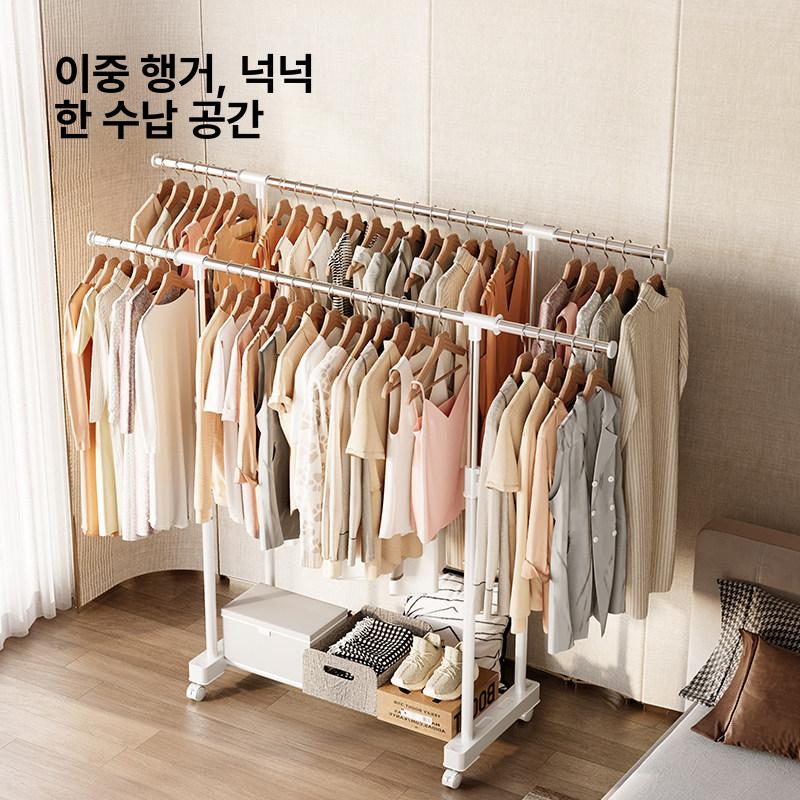이동식행거 스탠드 옷방행거 소형행거 낮은 무베즈 옷걸이행거 미니 옷가게 올인원 - 상세 이미지 5