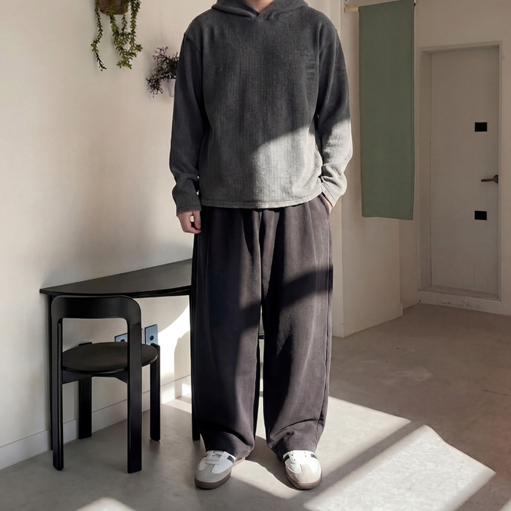벌룬팬츠 남자커브드팬츠 통큰바지 통넓은바지 이미지 7