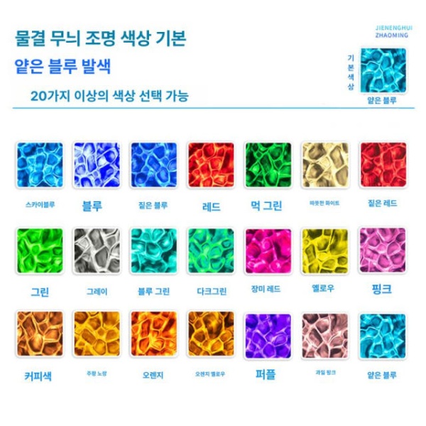 프리미엄 방수 LED 천장 매립형 조명 물결무늬 호텔 해양관 대용량 프로젝터 라인조명 led등 40W 단색 - 상세 이미지 5