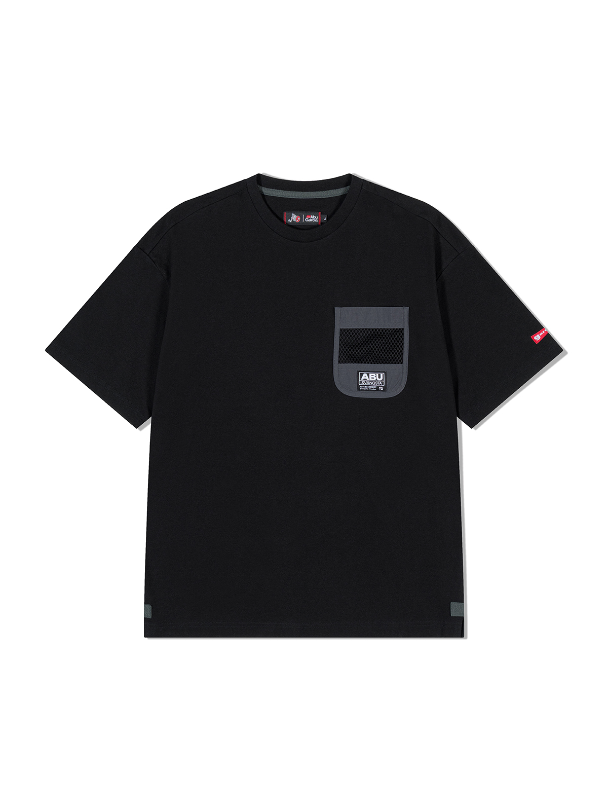 아부가르시아 메쉬 포켓 반팔 티셔츠 BLACK - 상품 이미지
