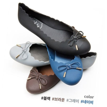 PVC슈즈 나인어클락 튜즈데이슈즈 젤리슈즈 플랫슈즈