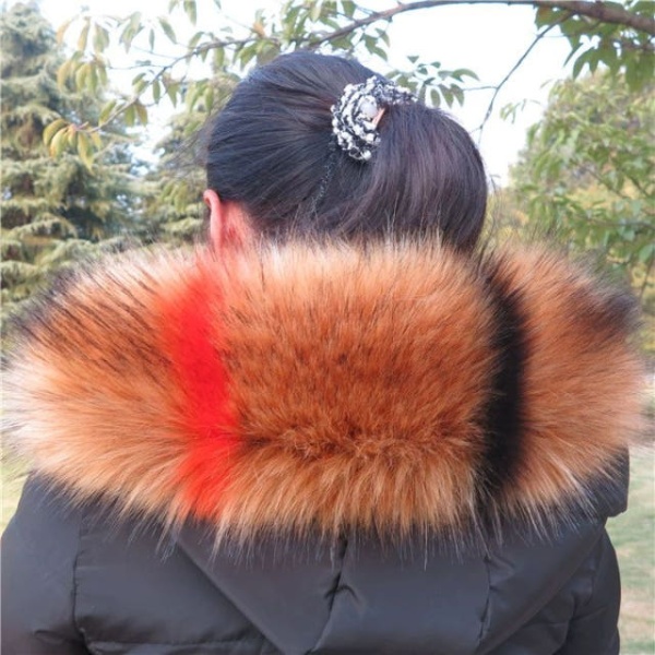 프리미엄 탈부착 퍼 코트 여성 겨울 극복 패딩 반코트 자켓 80cm 부드러운 곡선 80cm - 상세 이미지 4