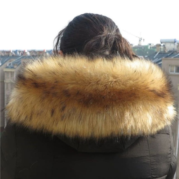 프리미엄 탈부착 퍼 코트 여성 겨울 극복 패딩 반코트 자켓 80cm 부드러운 곡선 80cm - 상품 이미지