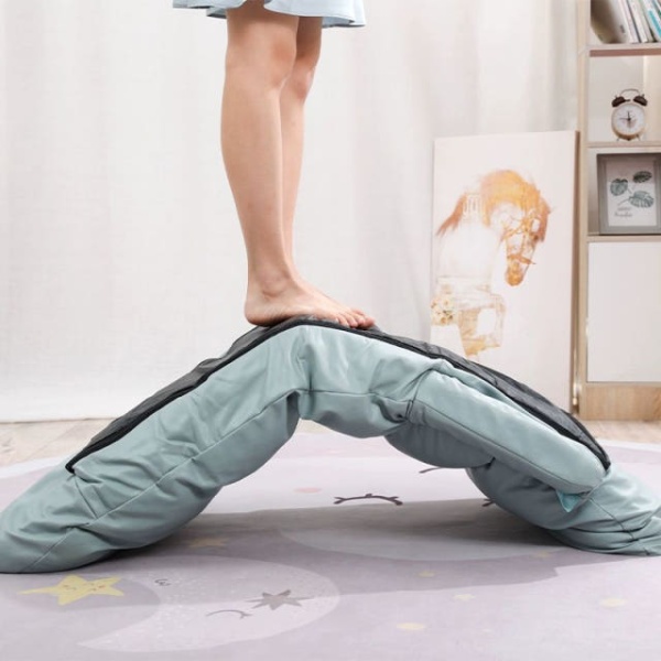 프리미엄 접이식 수유의자 침대 겸용 휴식 좌식 쿠션 체어 스탠다드 허리조절 그레이 팔걸이 접이식 베개포함 - 상세 이미지 5