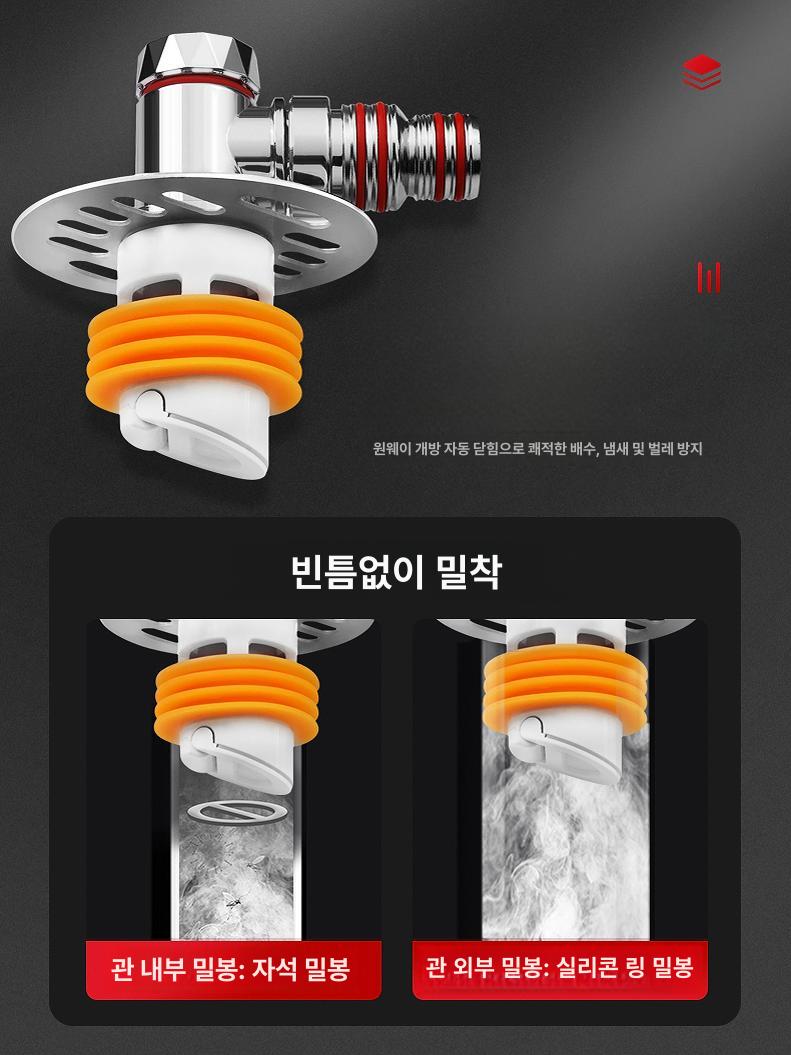 배수구 덮개 배수관 커버 냄새차단 하수구 세탁실 베란다 세탁기 1개 이미지 6