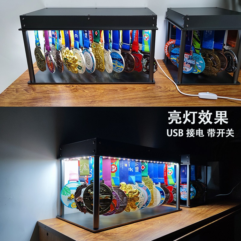 메달 보관함 벽걸이 투명 아크릴 전용 훈장 뱃지 케이스 직사각형 전시용 메달 정리함 정사각형 - 상세 이미지 3